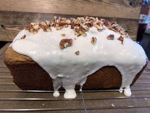 Pumpkin bread loaf at Maple Cove B&B captures a favorite taste of a Michigan autumn.