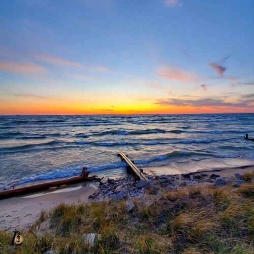 View of Lake Michigan from Ludington State Park