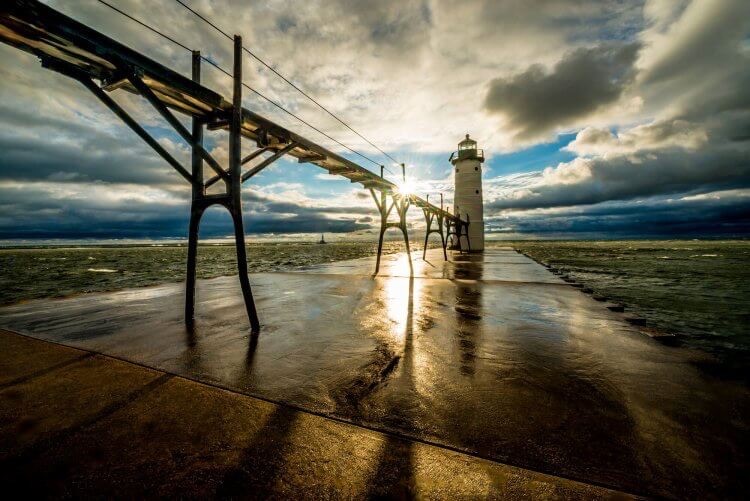 Manistee North Pierhead Light for article about B&Bs near Michigan lighthouses