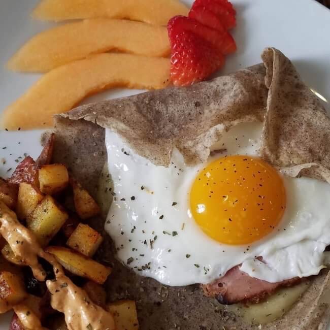 A breakfast at Judson Heath Colonial Inn.