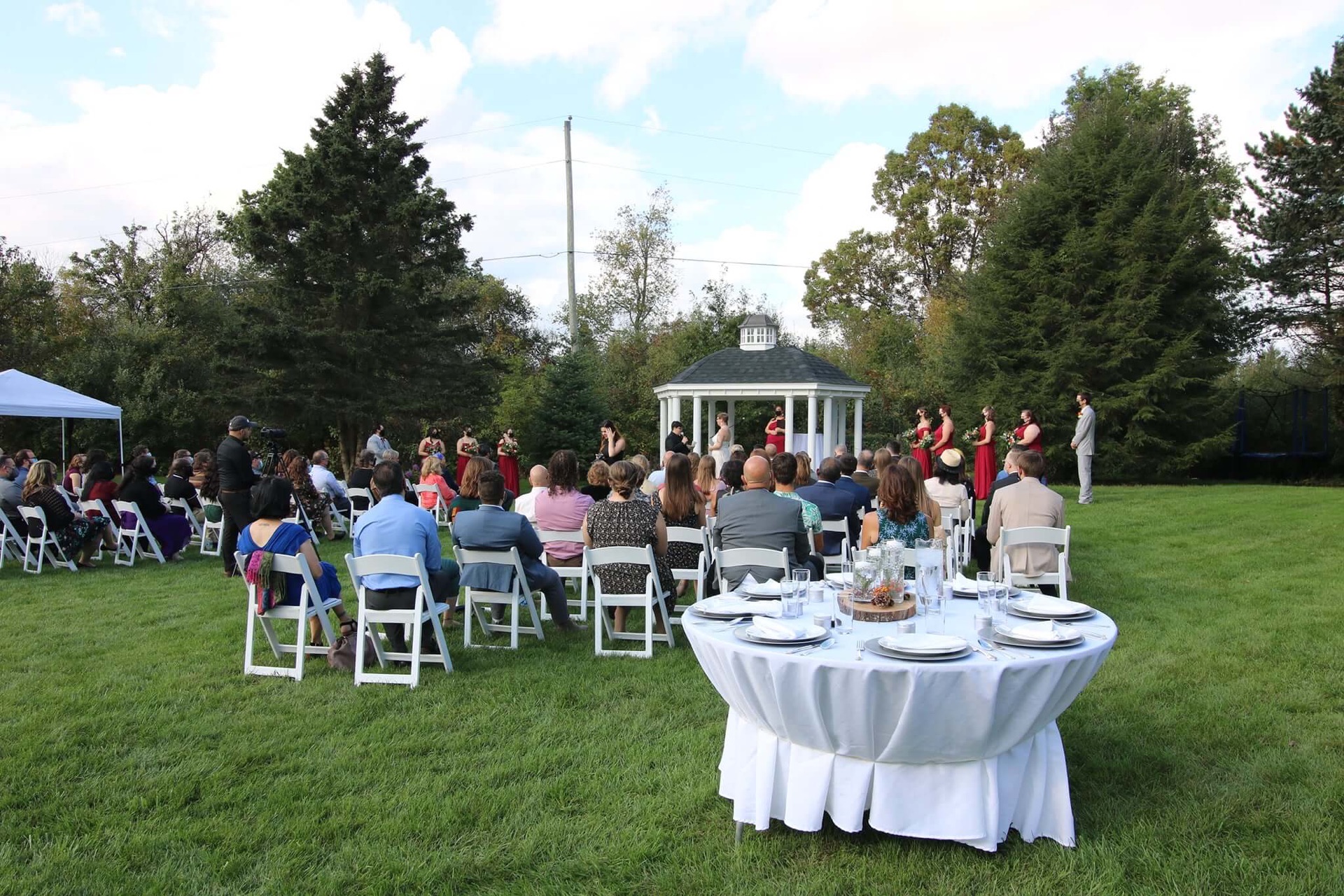 Wedding at the gazebo at Stag’s Leap Farm