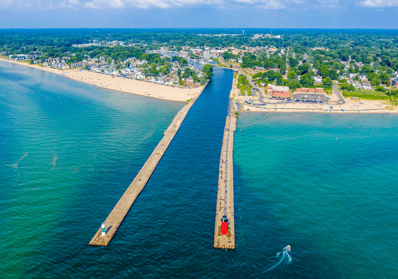 Aerial shot of Gran Haven