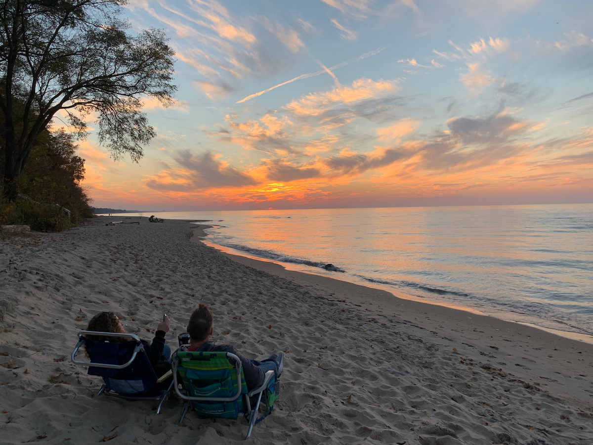 Sunset on a beach