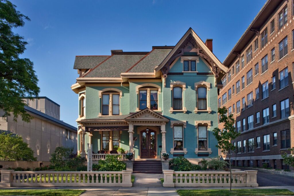 Front of the Victorian Kalamazoo House in Kalamazoo.