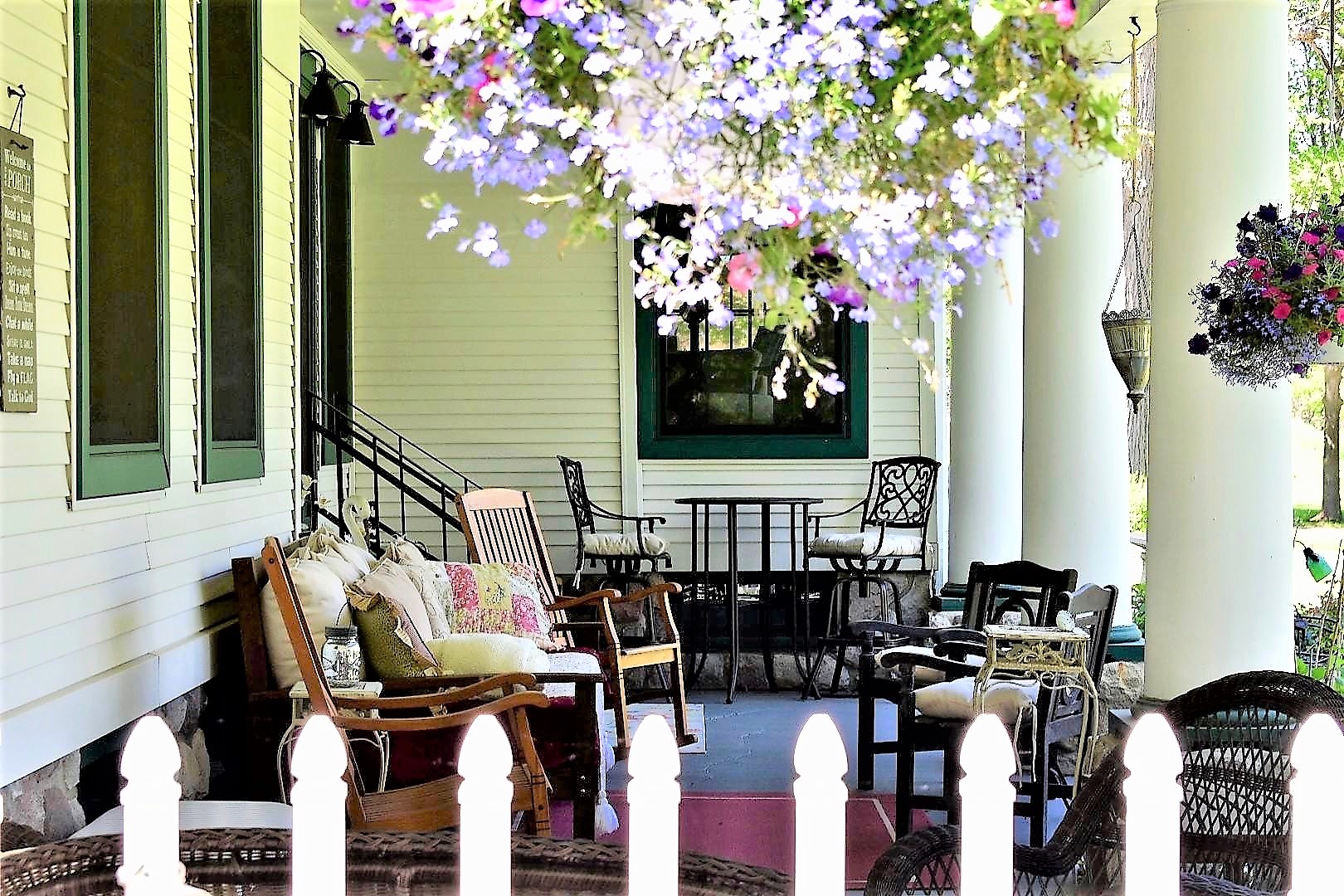 Front porch at Maple Cove B&B