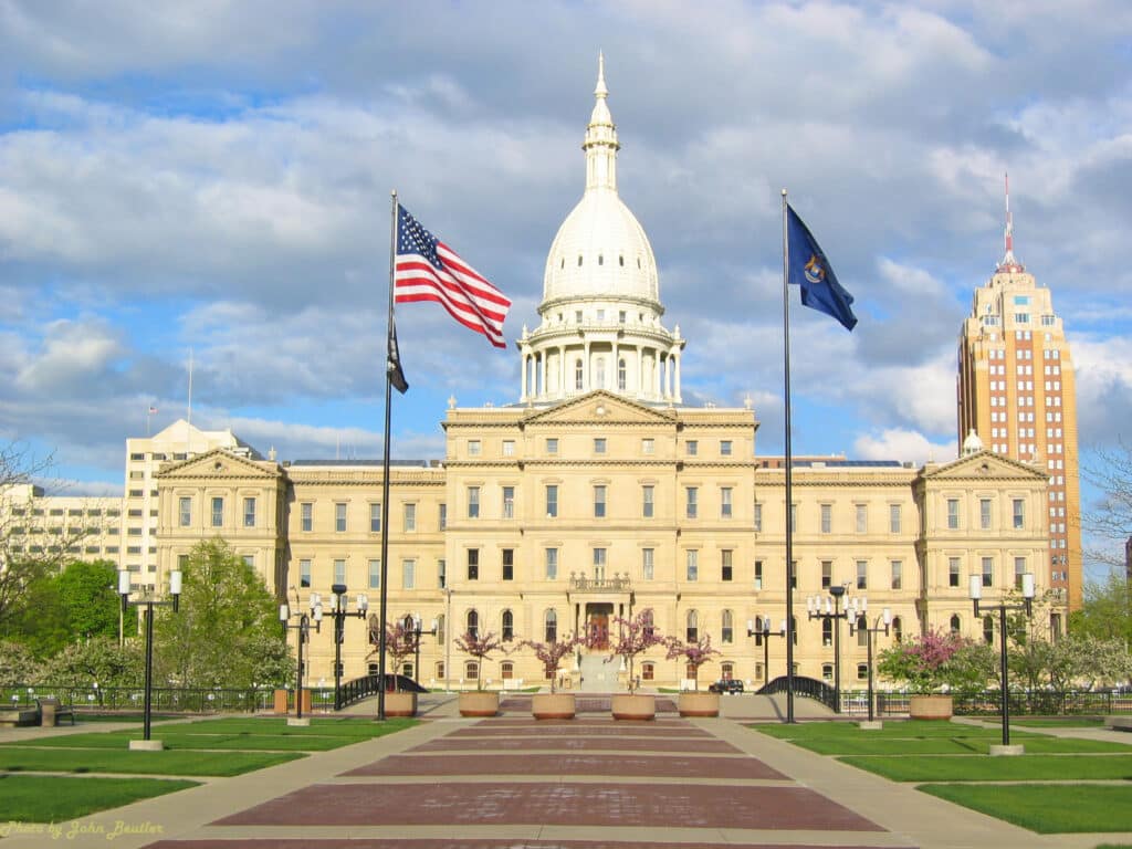 Michigan State Senate Building where MICHBnB, Michigan Bed and Breakfast lobbies