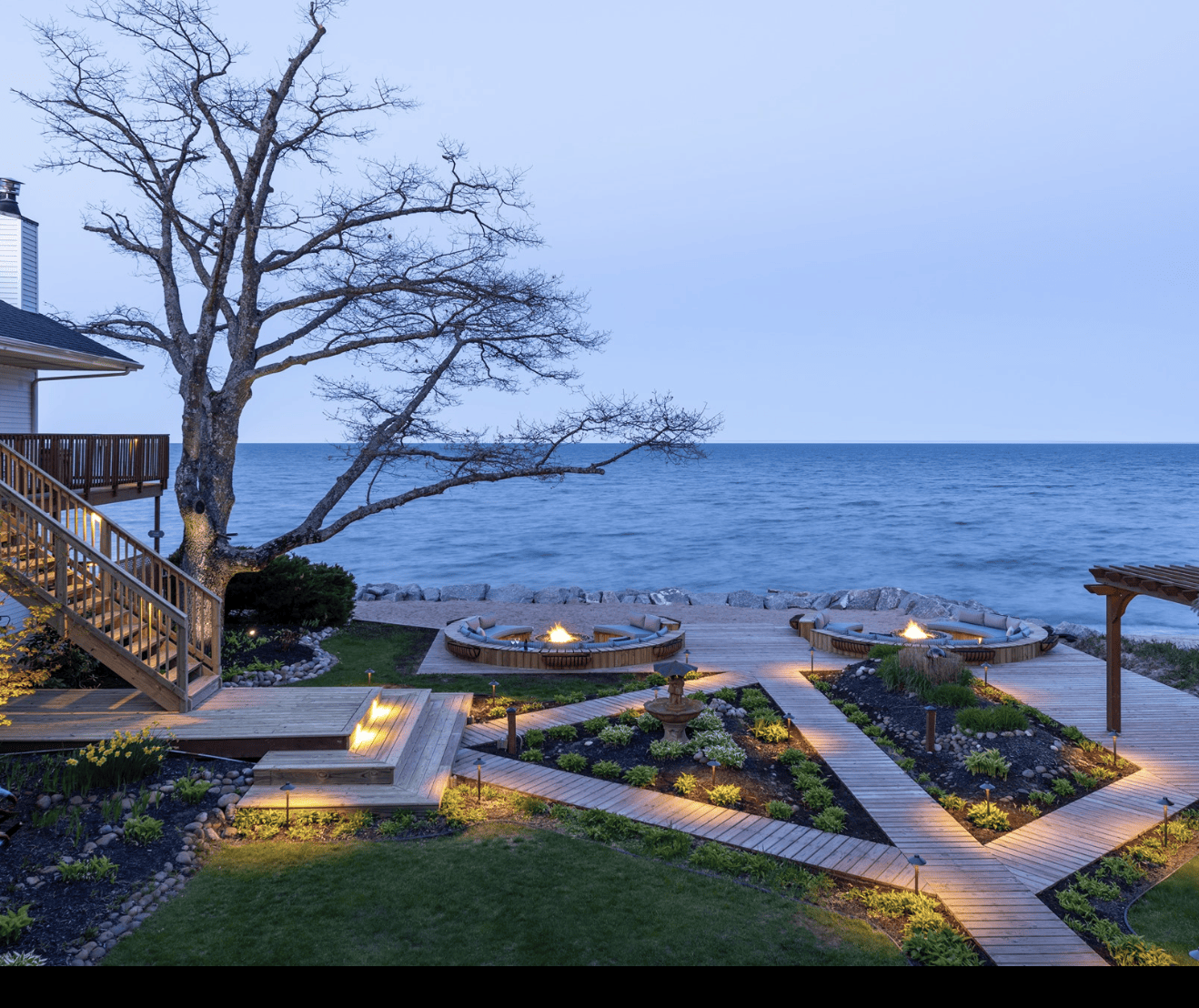 Firepits on Lake Huron att he Huron House B&B