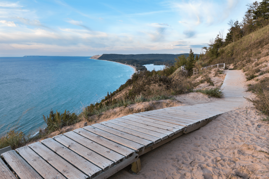 Boardwalk at the Sleeping bear Dunes in Northern Michigan