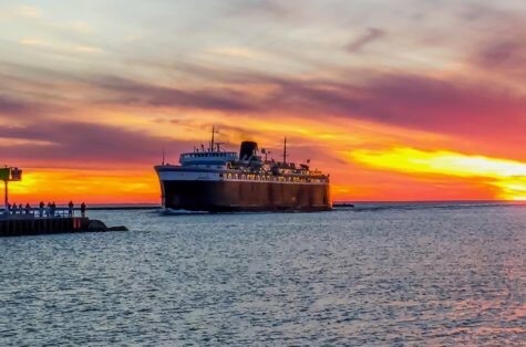 SS Badger in the port of Ludington