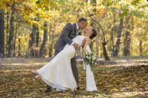 Wedding couple at Goldberry Woods