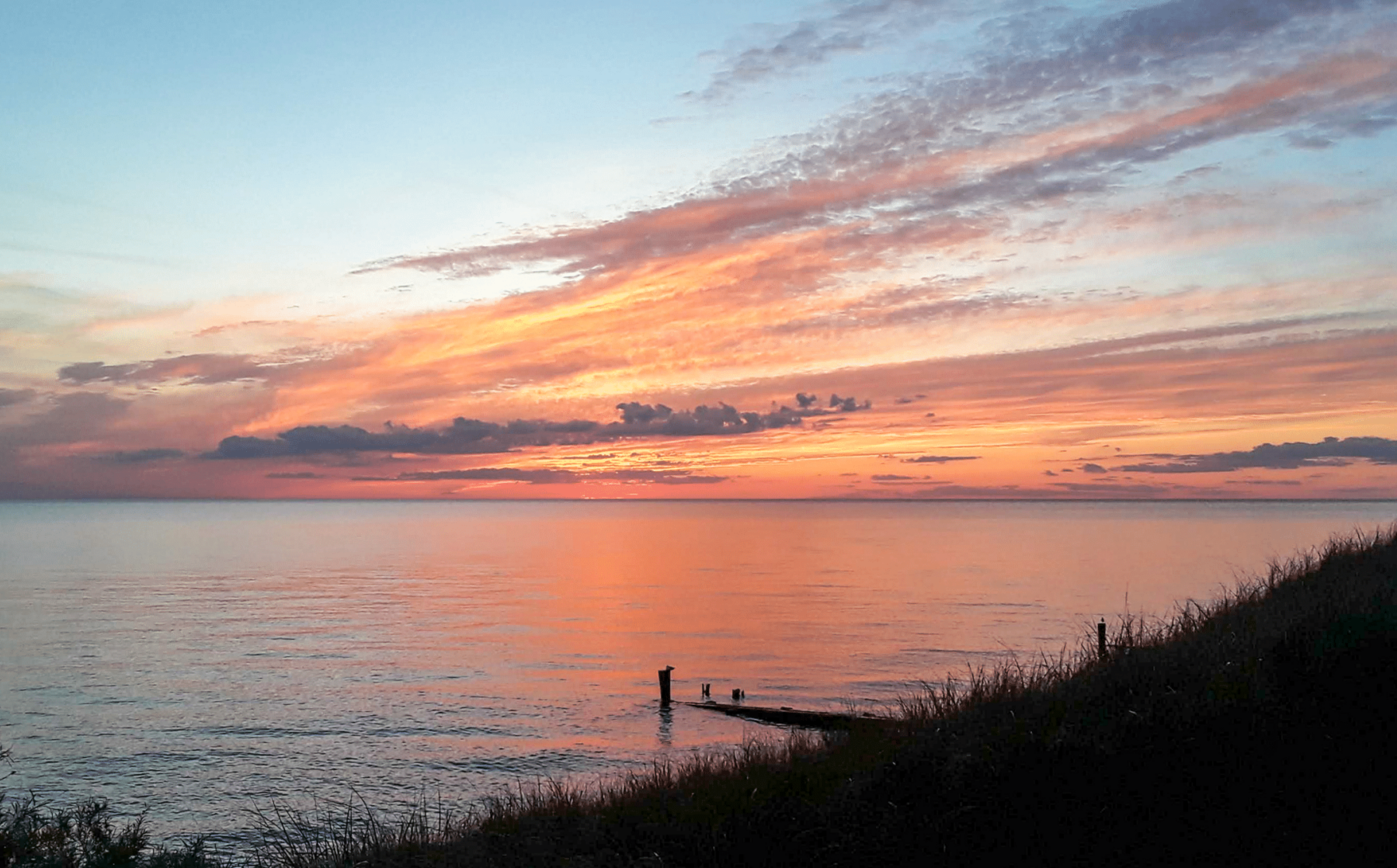 Sunset in Ludington at the beach