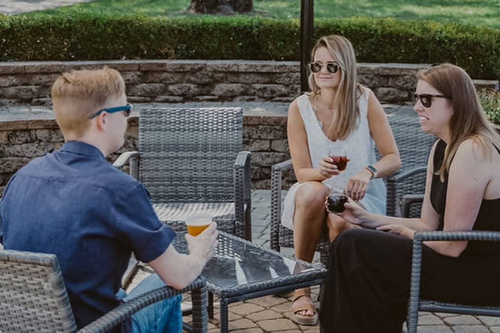 Group of people at a winery