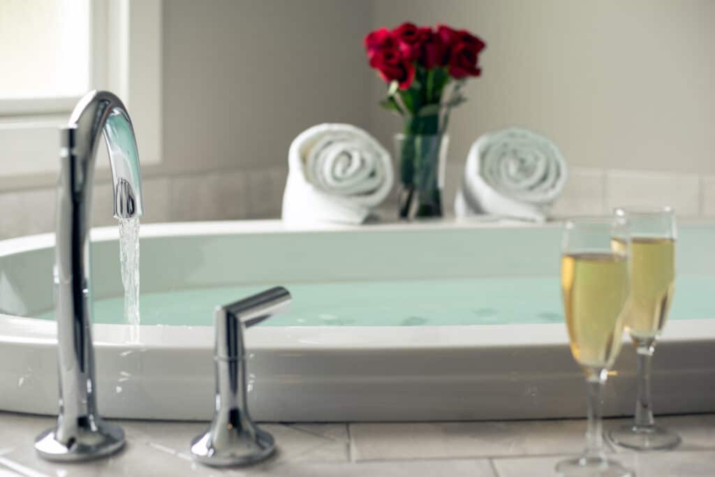 Spa tub at Hotel Saugatuck