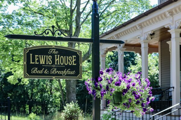 Lewis-House-Whitehall-sign-front-summer-a
