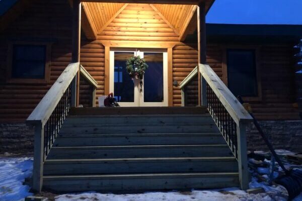 NahmaPinesCabin-RapidRiver-Front-steps-winter-0001
