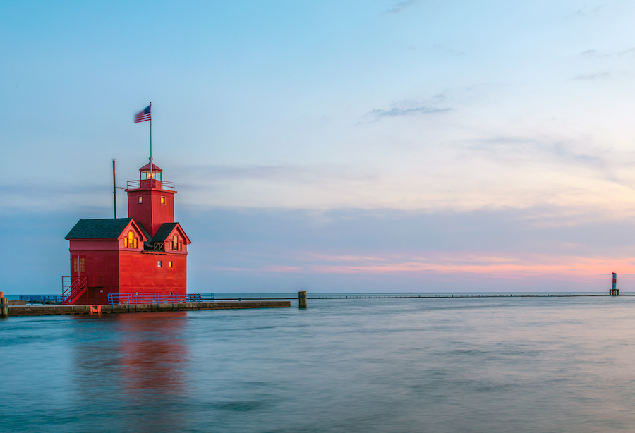 Big Red Lighthouse in Holland