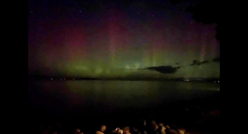 Northern Lights at the Spring Lighthouse in Elk Rapids