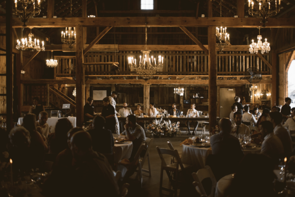 Wedding in the barn at Inisfree