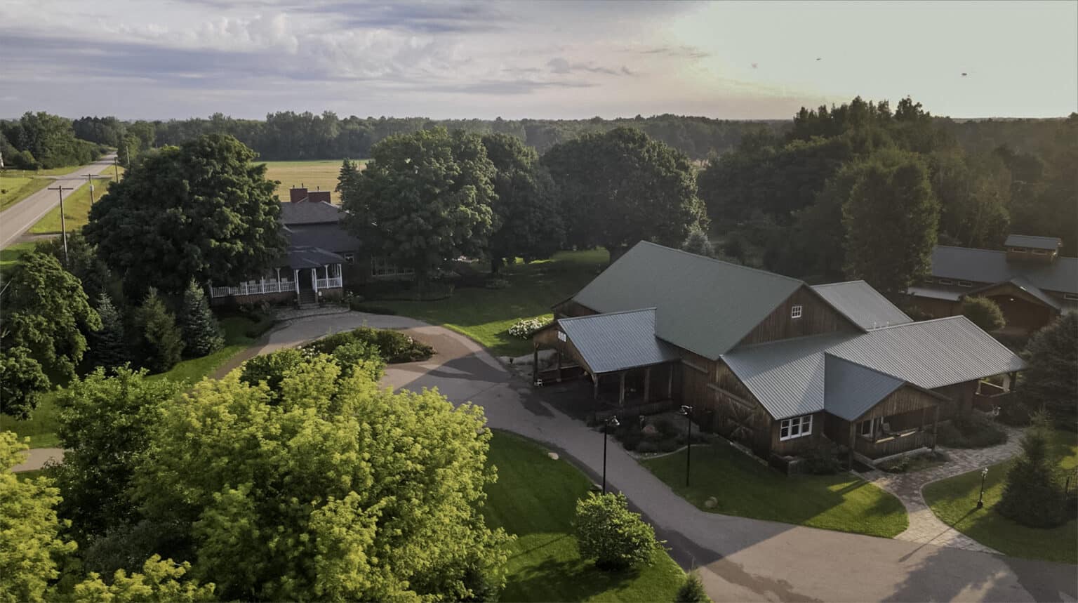 Aerial View of Inisfree Estate in Pullman Michigan