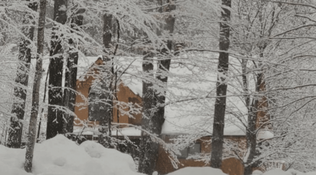 Horton Creek B&B in the winter covered with snow